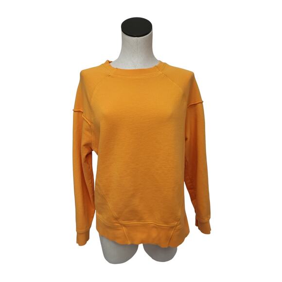 Sweaty Betty Oversized Orange Crewneck Athletic Sweatshirt Women's‎ Size XXS - Picture 1 of 10